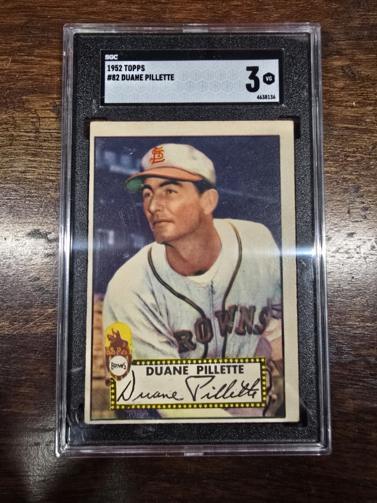 1952 Topps - Duane Pillette #82 PSA Graded 3 VG Baseball Card