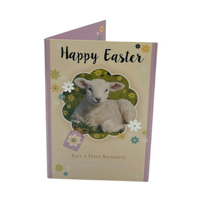 Süße Grußkarte Lamm Design Frohe Ostern