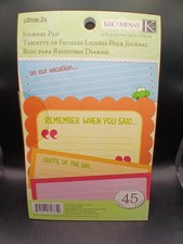 K Co Journal Paper Pad 45 pieces 4.75" x 6.75" Scrapbook Craft Cards