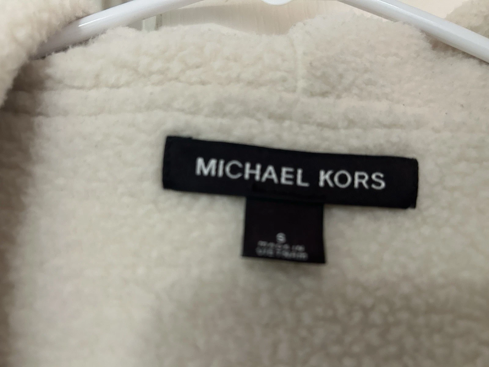 Michael Kors giacca uomo con cappuccio e zip bianca TG.SM