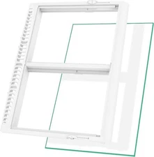  240364787 Refrigerator Crisper Drawer Cover with 240350608 Crisper Glass 