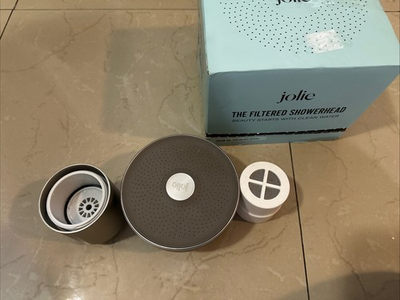 #ad Jolie Filtered Showerhead High Pressure Healthier Hair Skin Brushed Steel $60.00