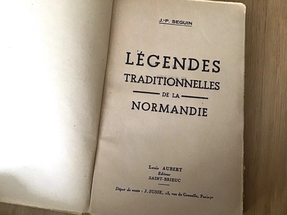 1946 LIVRE ANCIEN LÉGENDES TRADITIONNELLES DE LA NORMANDIE JP SEGUIN É.O CONTES - Photo 3/4