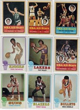 1973-74 Topps Basketball lot 10 (WEST/MONROE/UNSELD/HAWKINS/HAVLICEK/ARCHIBALD)