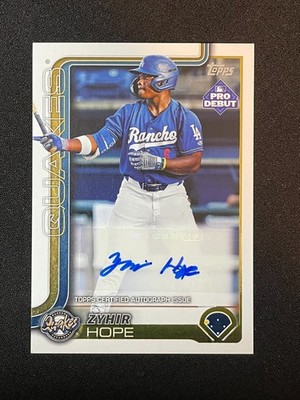 Zyhir Hope 2025 Topps Pro Debut #PD-139 Autograph