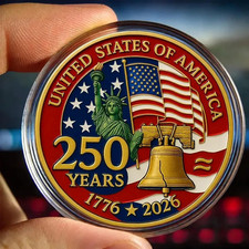 USA 250Th Anniversary Commemorative Coin, 1776-2026 Independence Edition Durable