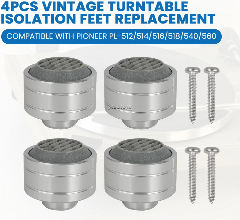 For Pioneer PL-512/514/516/518/540/560 Vintage Turntable Feet TPU Isolation Feet - Image 2 of 4
