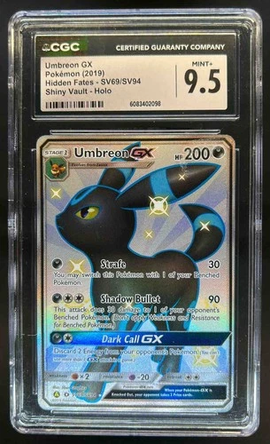 2019 Pokemon SM Hidden Fates Umbreon GX #SV69/SV94 CGC 9.5