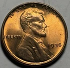 1936 Lincoln Wheat Cent — Uncirculated MS Red 🔥 Exact Coin