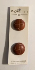 Le Chic Buttons #611 Brown Size 28mm (1 1/8")