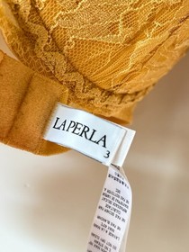 NWT LA PERLA Yellow Floral 36D Bra Boudoir Vamp Luxury Designer Romantic
