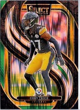 2024 Panini Select #140 Cory Trice Black & Green Prizm Shock