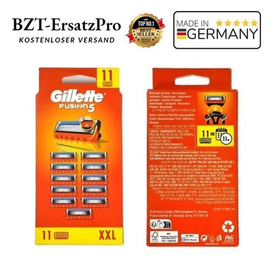 11X Original Gillette Fusion5 Rasierklingen Wahlweise 11er Pack mit oder ohne·