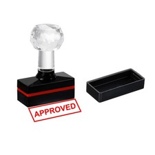 Approved Stamp Self Inking, Red Ink Office Stamps Pre Inked, Black