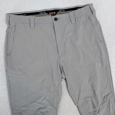 ORVIS Men's 36 Gray Nylon Stretch Trek Tech Pants Zip Pockets Hiking