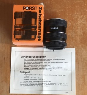 Porst Zwischenringe für Spiegelreflexkameras