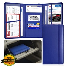 LINTRU Car Organizer Trifold PU Leather Glove Box Document Holder