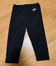 Girls GK Elite EUC AS Adult Small Capri Leggings Black