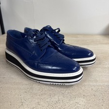 Prada Shoes Men Navy Blue Platform Size 39