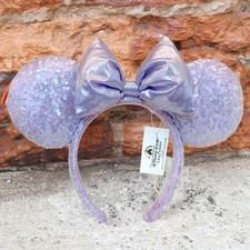 Disney.Parks Lavender Purple Opalescent Sequin Mickey Mouse Ears 2025 Headband