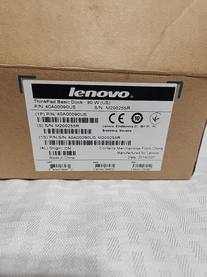 Lenovo ThinkPad Basic Dock 90W Black - 40A00090US