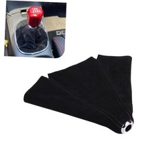 Car Shift Boot Cover, Suede Leather Shift Knob Dust Cover, Manual Auto Black