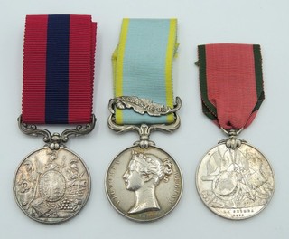 Medalla de conducta distinguida victoriana agrupación medalla de Crimea con Crimea turca