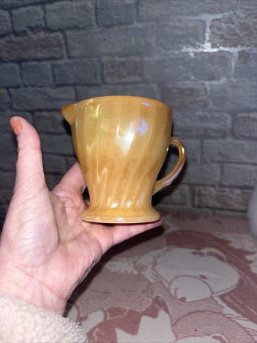 Fire King Peach Lustre Cream Pitcher Creamer Immaculate Condition - 第 1/10 張圖片