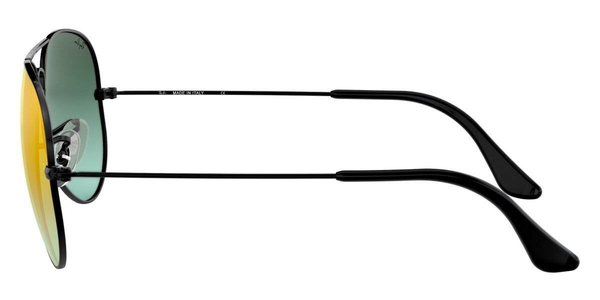 Ray-Ban Sunglasses RB3025 002/4W Black Aviator Orange Mirrored Gradient 58mm - Main Image