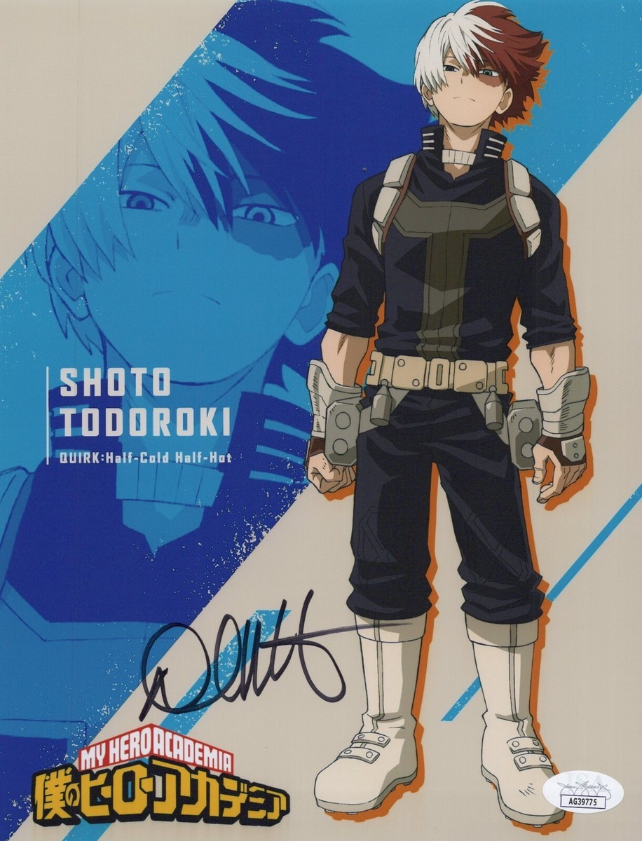 DAVID MATRANGA Signed MY HERO ACADEMIA 8x10 Photo TODOROKI
