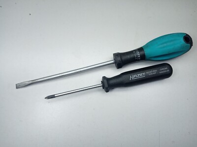 2Pcs Hazet 803ST-PH1 Screwdriver Phillips & Slotted Germany