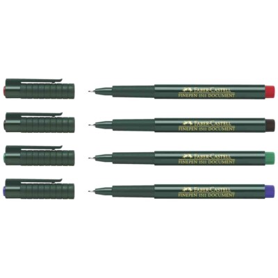 FABER CASTELL Fineliner 1511 FINEPEN 0,4mm schwarz rot grün blau [wählbar]