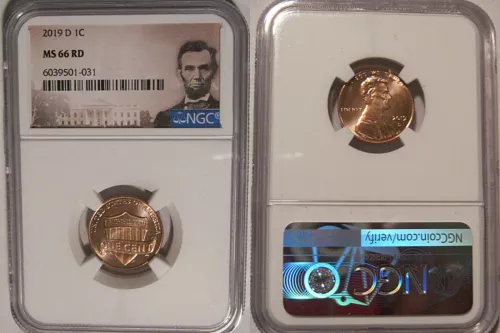 2019 D Lincoln SHIELD Cent 1c NGC MS 66 RD Lincoln Label