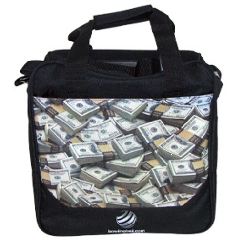 Bowling Ball Bag Single Tote Money LOGO On One Side Holds Up