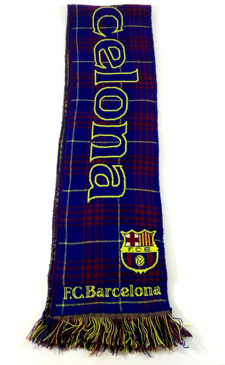Écharpe Football Officiel Vintage Du F.C de Barcelone Couleur Orange