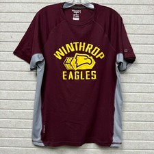 Champion Winthrop Eagles Maroon Gray Vapor Powertrain Performance T-Shirt L