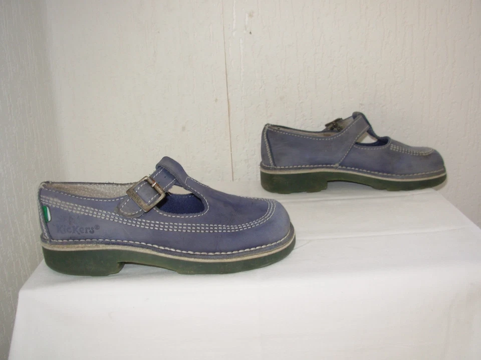 KICKERS Zapatos / Bebés De Nubuck Azul T.32/33 (talla 32) - Imagen 2 de 4