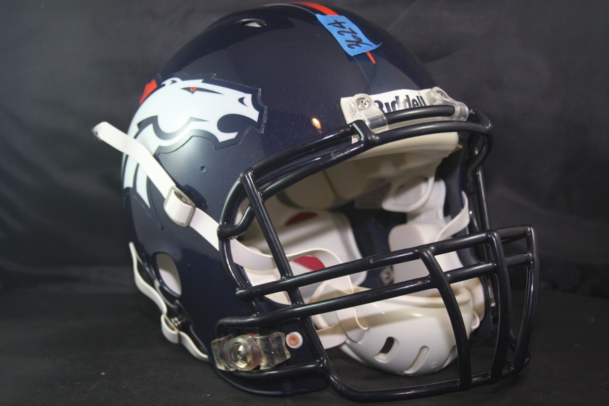 2010 Game Used Worn Denver Broncos Riddell Revolution IQ Model