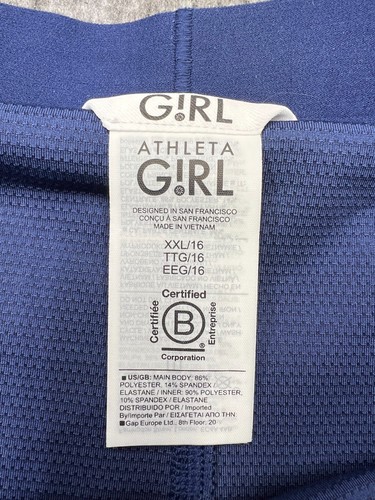 Athleta Girl Pleat Perfect Skort XXL 16 Navy Blue - Picture 4 of 7