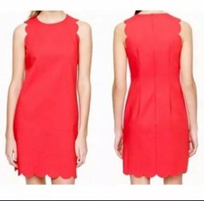 J. Crew - Coral Sheath Dress Scalloped EdgeSleeveless - Size 4