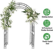 Metal Garden Arch 7.0'' High x 4.5'' Wide Outdoor Garden Lawn Backyard Patio