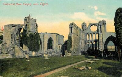 Elgin Scotland Cathedral Nave Looking East OLD PHOTO