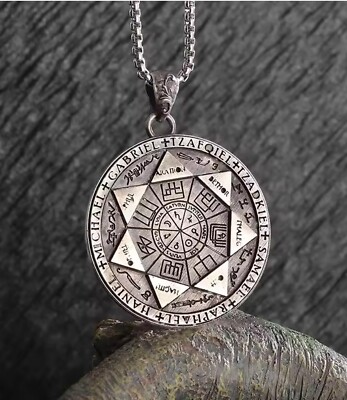 Großes Erzengel Siegel Herren Amulett Anhänger Halskette