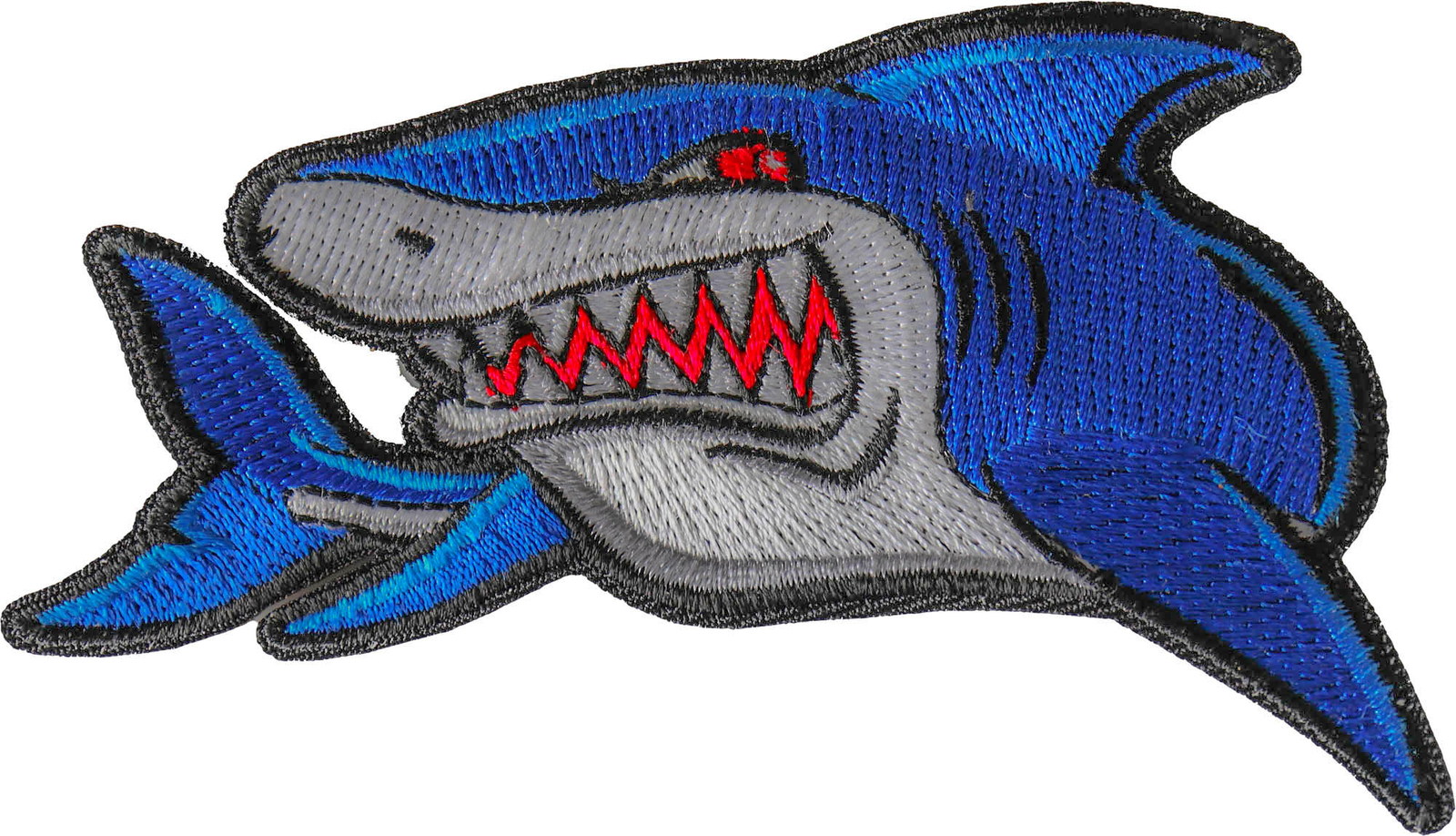 Iron on Shark Patch - 4x2.75 inch - P7032