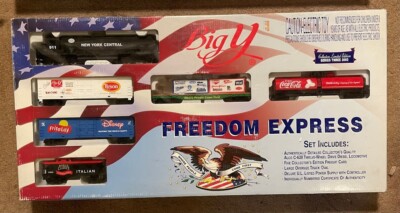 BIG Y FREEDOM EXPRESS 911 NEW YORK CENTRAL 1997 HO 6 Car TRAIN SET NEW IN BOX