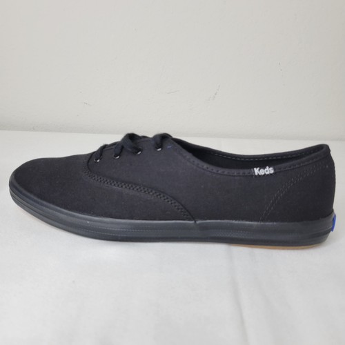 Keds Champion Canvas Sneakers Solid Black Women’s Size 12.5 NEW WF64806 - Picture 6 of 10