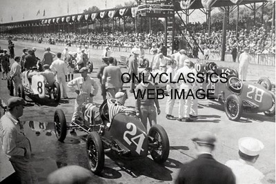 1928 INDIANAPOLIS MOTOR SPEEDWAY 8x12 PHOTO INDY 500 AUTO RACING SET TO START