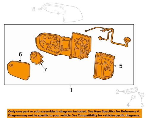 GM OEM 18-19 Volt Front Door Outside Mirrors-Mirror Assy 84269466