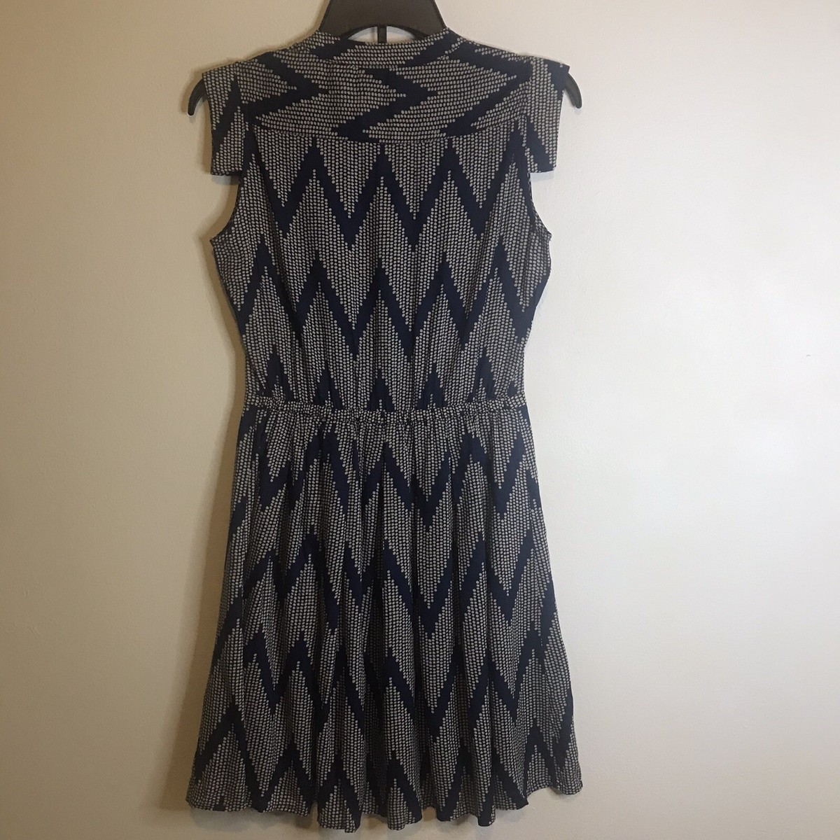 Anthropologie 11.1 Tylho Polka Dot Zigzag Sleeveless Lined