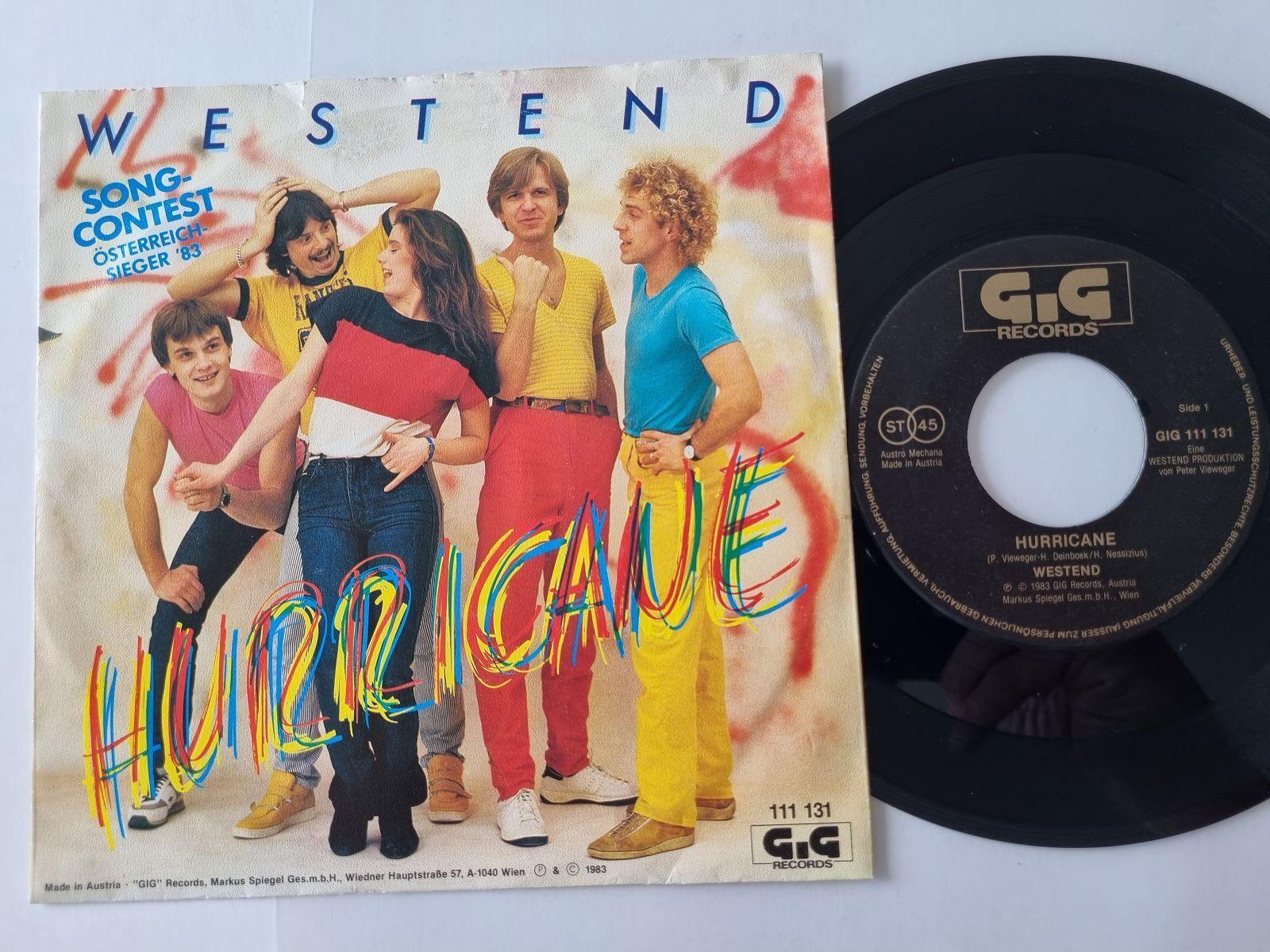 7"" Single Westend - Hurricane Vinyl Germany EUROVISION 1983